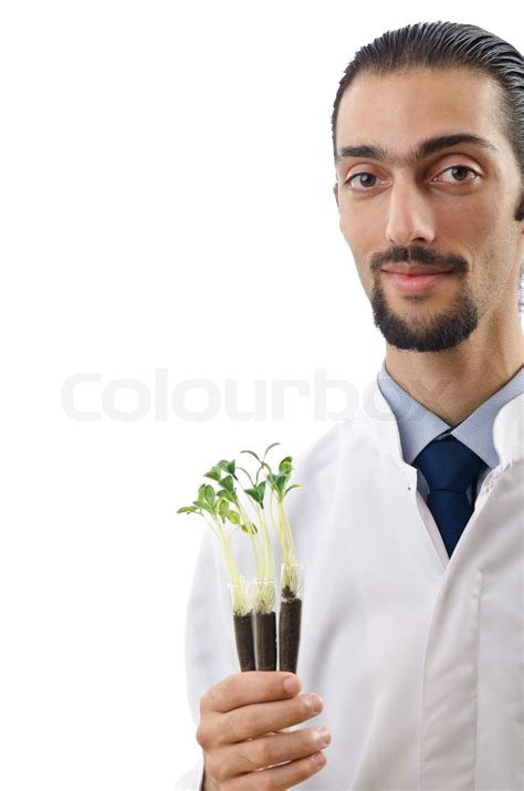 Junge Chemiker Im Labor Stock Bild Colourbox
