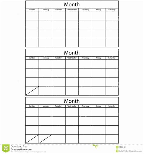 Editable Free Blank Monthly Calendar Template Free Editable And