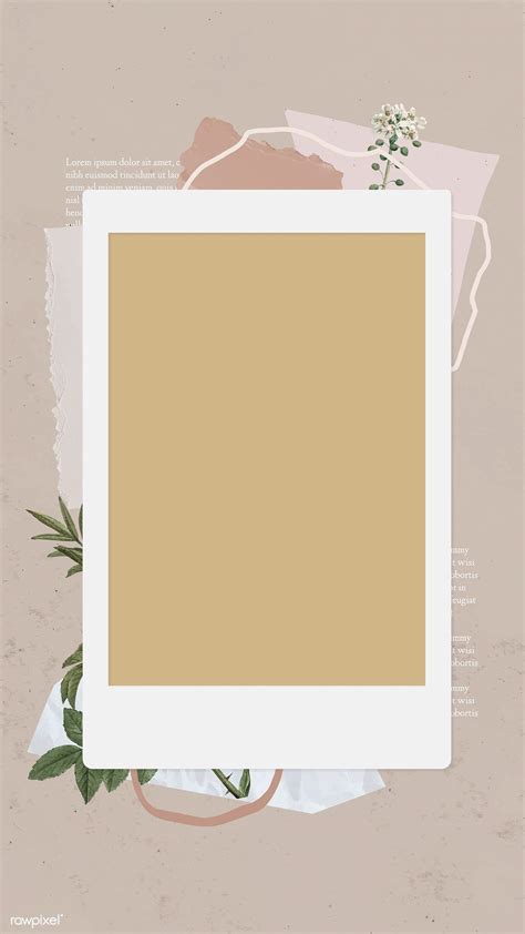 Photorealistic polaroid photo frame mockup. Download premium vector of Blank collage photo frame ...