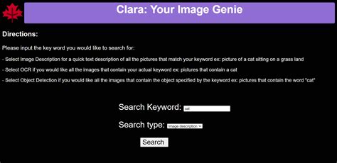 Clara Image Genie Search Your Photos With A Keyword Devpost
