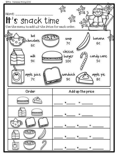 First Grade Math Activities Printable