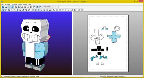 Undertale Sans Papercraft By Ljthesonicboydeviantartcom On Images