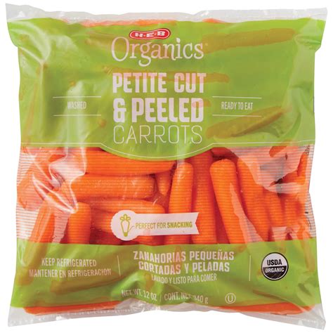 H E B Organics Petite Mini Carrots Shop Potatoes And Carrots At H E B