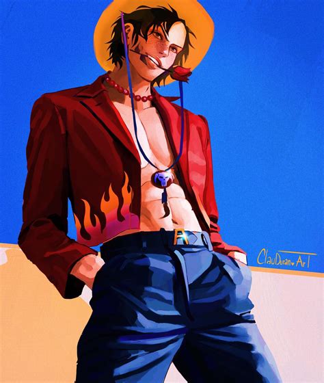 Ace One Piece Fan Art Digital Art By Me Rfanart
