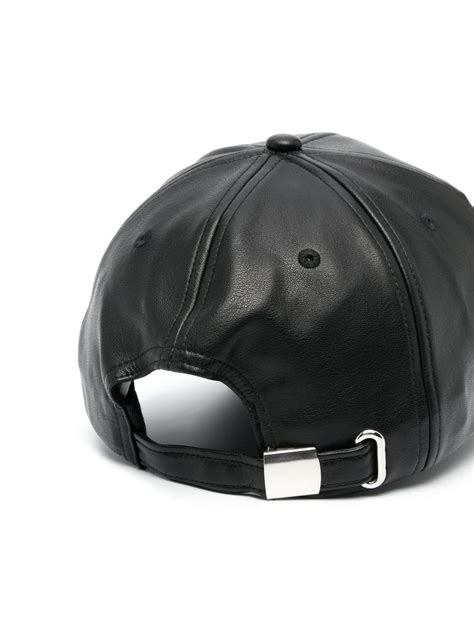 Stand Studio Black Cia Faux Leather Baseball Cap Browns