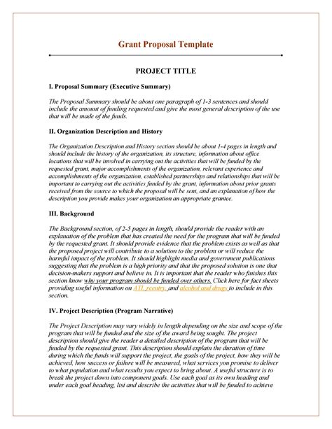 40 Grant Proposal Templates Nsf Non Profit Research Templatelab