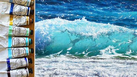 Oil Painting For Beginners Ocean Wave Demonstration YouTube