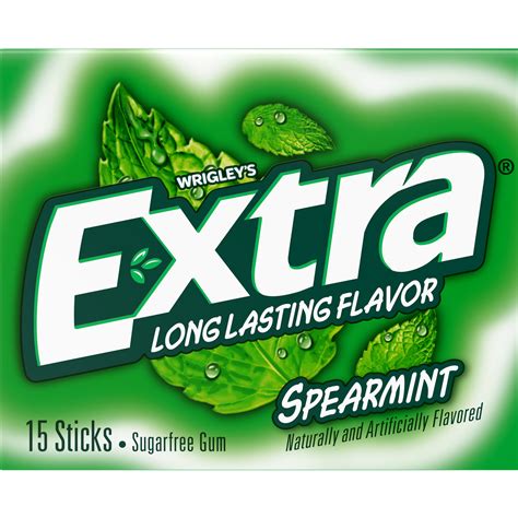 Extra Spearmint Sugarfree Gum Single Pack 15 Pieces