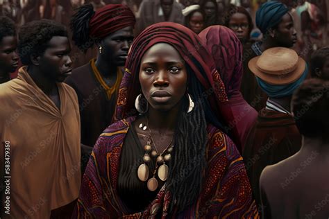 Beautiful African Women In Ethnic Headdresses Neural Network Ai