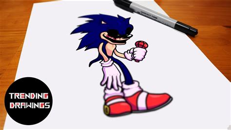 Cómo Dibujar Fnf Mod Sonic Exe V2 Sonic Exe Remastered Paso A Paso