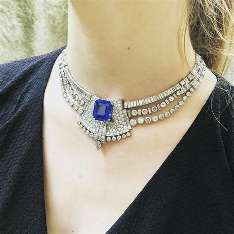 bonhams jewels on instagram “an extraordinary art deco jewel this diamond and sapphire