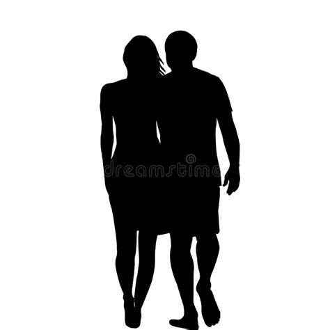 Hugging Couple Silhouettes Stock Vector Illustration Of Hugging 25654516