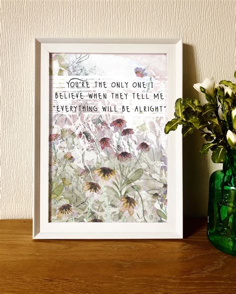 Everything Will Be Alright Print Artwork Wall Art Etsy