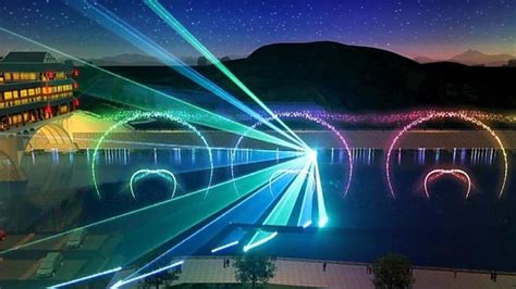 Self Designed Outdoor Laser Light Show With Music Dancing Water Fountain