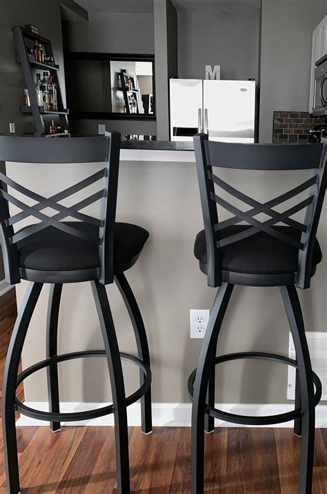 Many customers purchase leather bar stools because of the sleek look and option for a padded back. Black Bar Stools With Backs Swivel - Summervilleaugusta.org