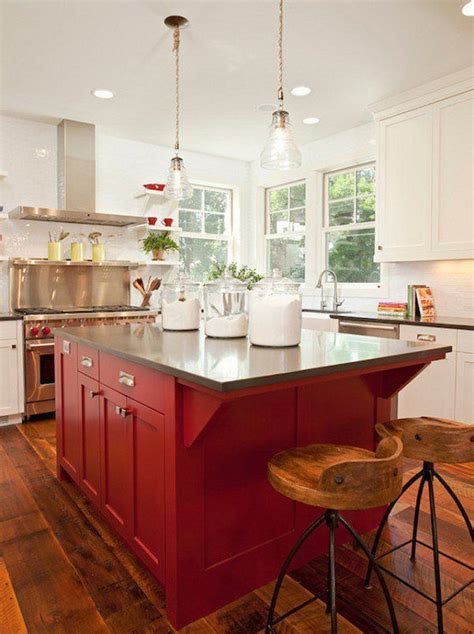 Explore these kitchen cabinet paint color combinations to freshen up your cooking space. Barn Red Kitchen Island (The Best Barn Red Paint) | The ...