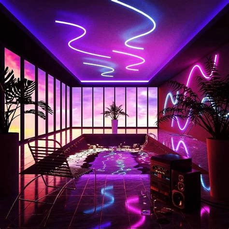 p e n t h o u s e 🔝 📷 dreamfibre new retro wave retro waves aesthetic rooms purple