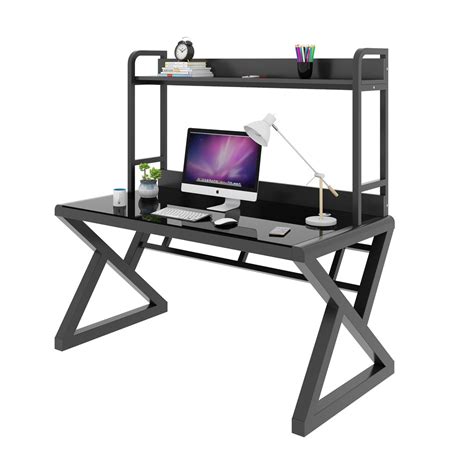 Excel Life Modern Tempered Glass Computer Table Shopee Singapore