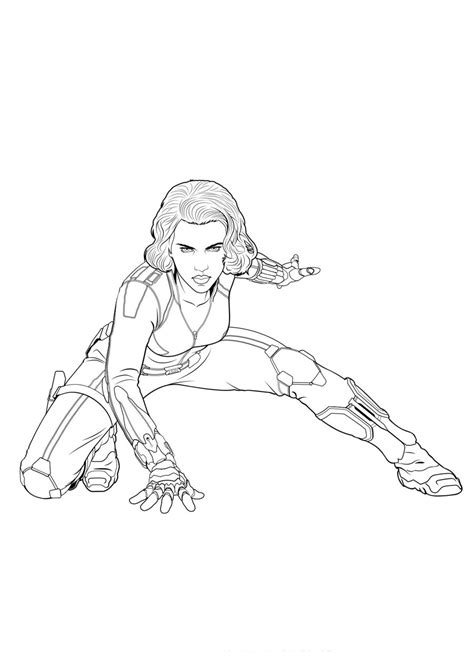 Black Widow Comic Coloring Pages