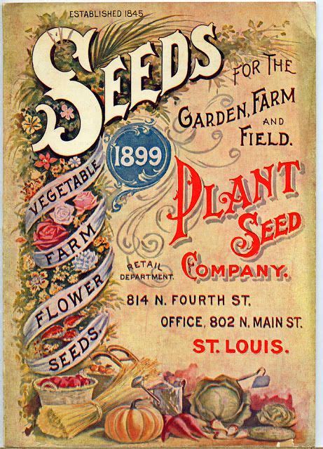 1899 Seed Catalogue Vintage Seed Packets