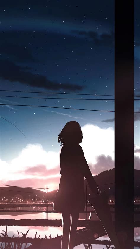 2160x3840 Anime Girl Moescape Alone Standing 4k Sony Xperia Xxzz5