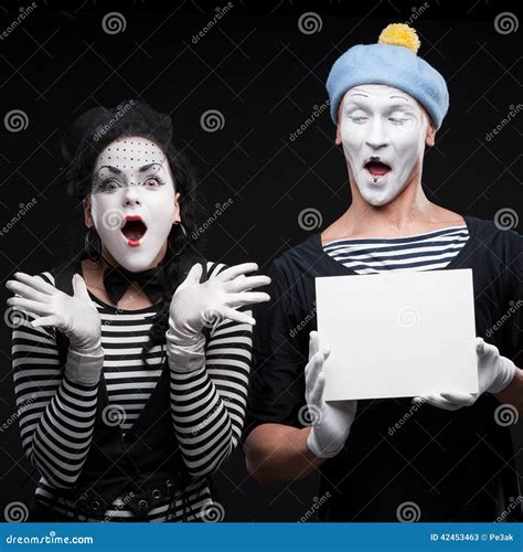 Funny Mimes Stock Image Image Of Artistic Adult Holding 42453463