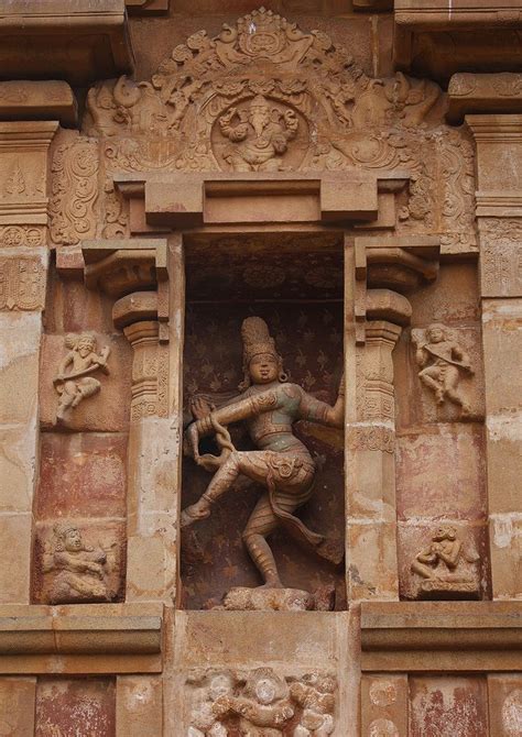 Carving Of Dacing Shiva Nataraja On The Wall Of The Brihadishwara