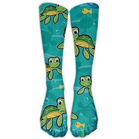 Hawaiian Baby Turtle Knee High Graduated Compression Socks For Women