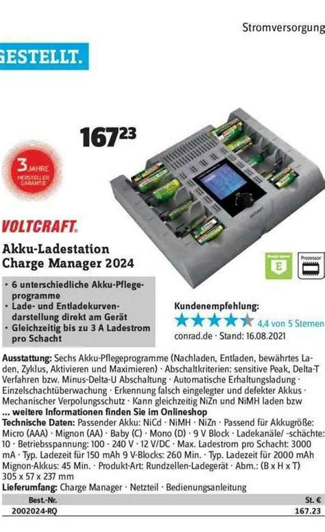 Voltcraft Akku Ladestation Charge Manager 2024 Angebot Bei Conrad
