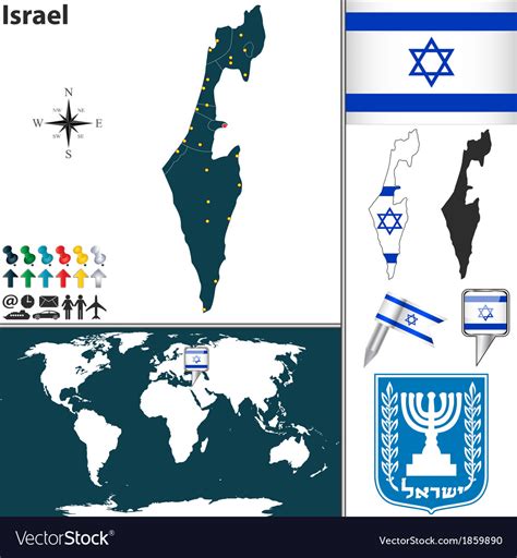 Israel is divided into four regions: Image Of Israel On World Map