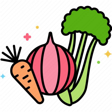 Onion Carrot Celery Vegetable Organic Icon Download On Iconfinder