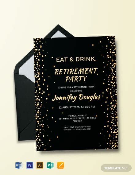 surprise retirement party invitation template word