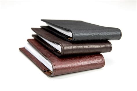 Leather Flip Style Notepad Made In America Buffalo Billfold Company