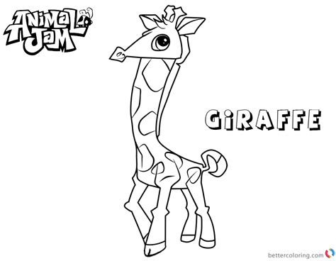 Animal jam coloring pages tiger reference fox 2 futurama me. Animal Jam Coloring Pages Giraffe - Free Printable ...