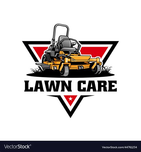 Lawn Mower And Services Logo Royalty Free Vector Image