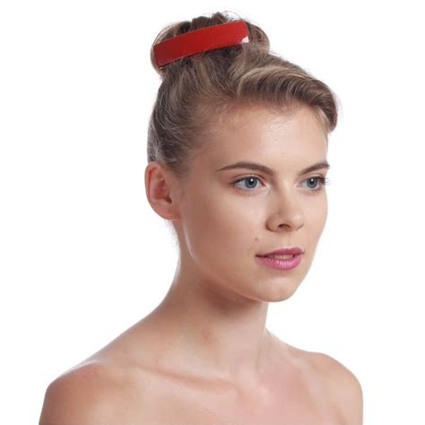 Medium Size Hair Barrette In Marlboro Red And Black Hair Barrettes