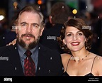 Actor Brian Cox poses with his wife Nicole Ansari-Cox at the Odeon West ...