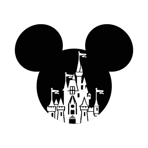 Mickey Mouse Head Disney Castle