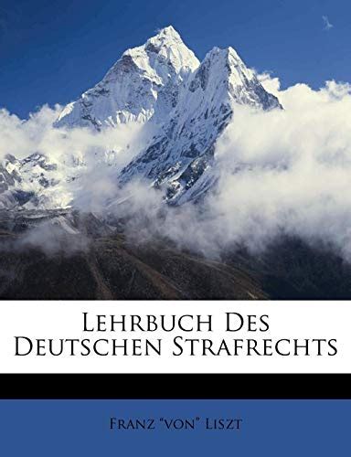 9781148204000 Lehrbuch Des Deutschen Strafrechts Iberlibro Franz