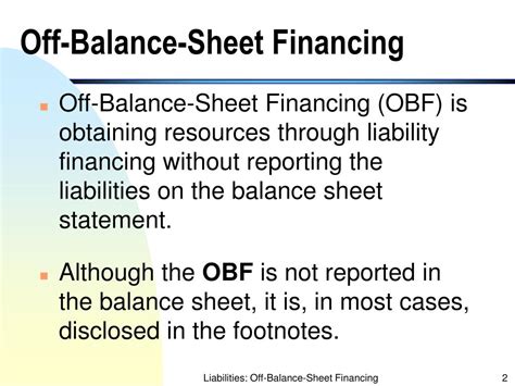 Ppt Liabilities Off Balance Sheet Financing Powerpoint Presentation
