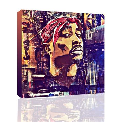 Legendary 2pac Tupac Abstract Canvas Print Wall Art Ready To Hang Or