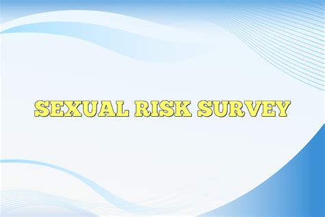 sexual risk survey