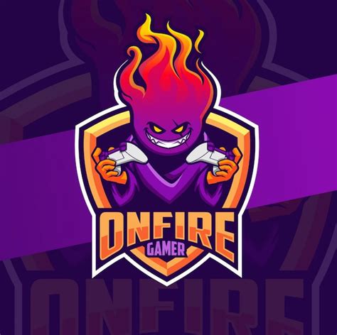 Premium Vector On Fire Flame Gamer Mascot Esport Logo Design