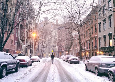 New York City Snow Morton Street West Ny