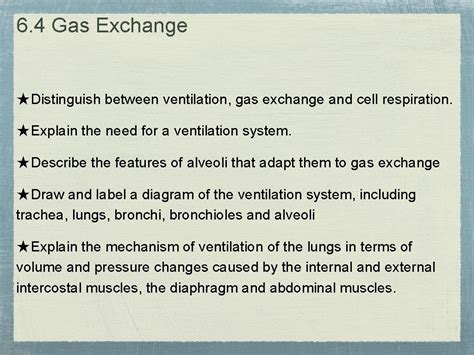 6 4 Gas Exchange Distinguish Between Ventilation Gas