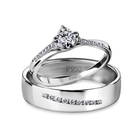 Designer Platinum Love Bands With Diamonds Jl Pt 597 Couple Rings