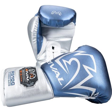 Rival Rs100 Bluesilver Professional Sparring Gloves At Fighthq