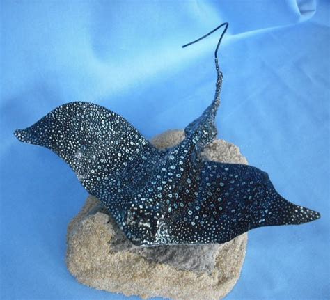 Spotted Stingray Bronze Sculpture By Slimtithers On Etsy