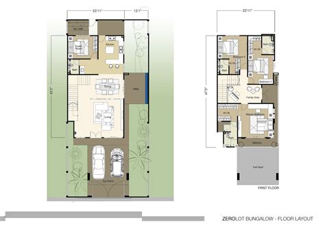 Zero Lot Line Floor Plans House Plans 59736
