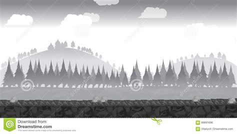 Landscape For Gamebackground For Game Black And White Background